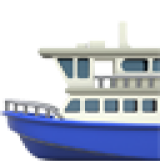 Emoji bateau dans un cercle blanc