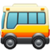 Emoji bus dans un cercle blanc